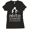 Proud Autism Dad - Autism Awareness Day Ladies Fitted T-Shirt