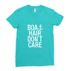 boat hair don't care Ladies Fitted T-Shirt