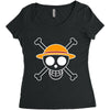 luffy pirate flag Women's Triblend Scoop T-shirt