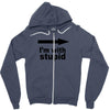 i'm with stupid Zipper Hoodie