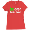zombie fast food  funny Ladies Fitted T-Shirt