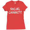 social casualty Ladies Fitted T-Shirt