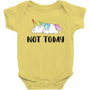 Unicorn Says Not Today Baby Bodysuit