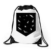 Free Birds Pocket Drawstring Bags