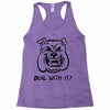 deal with it angry pitbul Racerback Tank