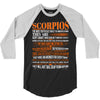 Scorpios Difficult Ones To Understand Zodiac 3/4 Sleeve Shirt