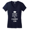stay puft and carry on Women's V-Neck T-Shirt
