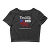 trump 2016 election make america great again Crop Top