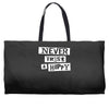 never trust a hippy Weekender Totes