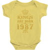 kings are born in 1987 Baby Bodysuit