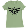 zelda triforce Ladies Fitted T-Shirt