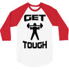 get tough weight lifter lifting gym 3/4 Sleeve Shirt