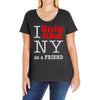 i only like ny as a friend Ladies Curvy T-Shirt