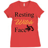resting witch face   fall t shirt   funny halloween Ladies Fitted T-Shirt