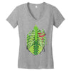 skeletal halloween Women's V-Neck T-Shirt
