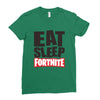 EAT SLEEP FORTNITE Ladies Fitted T-Shirt