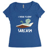 i speak fluent sarcazm Women's Triblend Scoop T-shirt