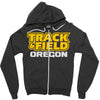 track and field oregon Zipper Hoodie