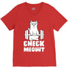 gym cat workout V-Neck Tee