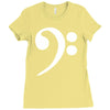 bass cleff funny Ladies Fitted T-Shirt