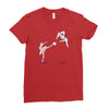 swan kick Ladies Fitted T-Shirt