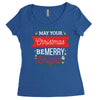 may your christmas be merry &amp; bright Women's Triblend Scoop T-shirt