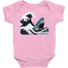 Great White Wave Shark Baby Bodysuit