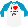 i love my train geek 3/4 Sleeve Shirt