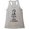 keep calm and hug a panda Racerback Tank