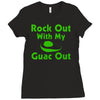 rock out with my guac out Ladies Fitted T-Shirt