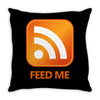 rss feed me Throw Pillow
