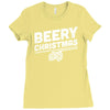beery christmas hops drinking beer funny Ladies Fitted T-Shirt