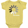 buffering  funny retro loading computer console fashion party Baby Onesie