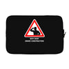 body under construction road sign Laptop sleeve