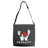 equality white Adjustable Strap Totes