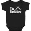 the rodfather   mens funny fishing Baby Bodysuit