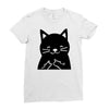 black cat (2) Ladies Fitted T-Shirt