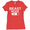 beast mode on Ladies Fitted T-Shirt