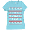 emo gothic ugly christmas sweater. Ladies Fitted T-Shirt