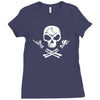 rock skull Ladies Fitted T-Shirt