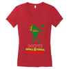 hot grill on grill action Women's V-Neck T-Shirt