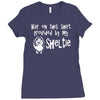 sheltie hair Ladies Fitted T-Shirt