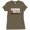 fishing and beer Ladies Fitted T-Shirt