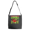 no pizza after midnight! Adjustable Strap Totes