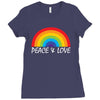Peace &amp; Love Ladies Fitted T-Shirt