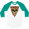 pizza skull 3/4 Sleeve Shirt