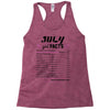 July Girl Facts Cancer Racerback Tank