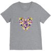Pansy Heart V-Neck Tee