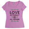 Love Actually Is All Around Ugly Christmas for light Women's Triblend Scoop T-shirt