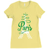 paris script eiffel tower french france Ladies Fitted T-Shirt